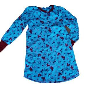 -White Red Holiday NIghtgown Size Small 4-6